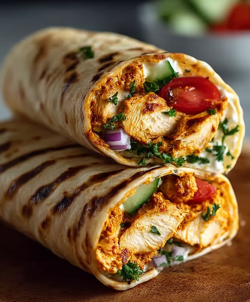 Honig Senf Hähnchen Wrap