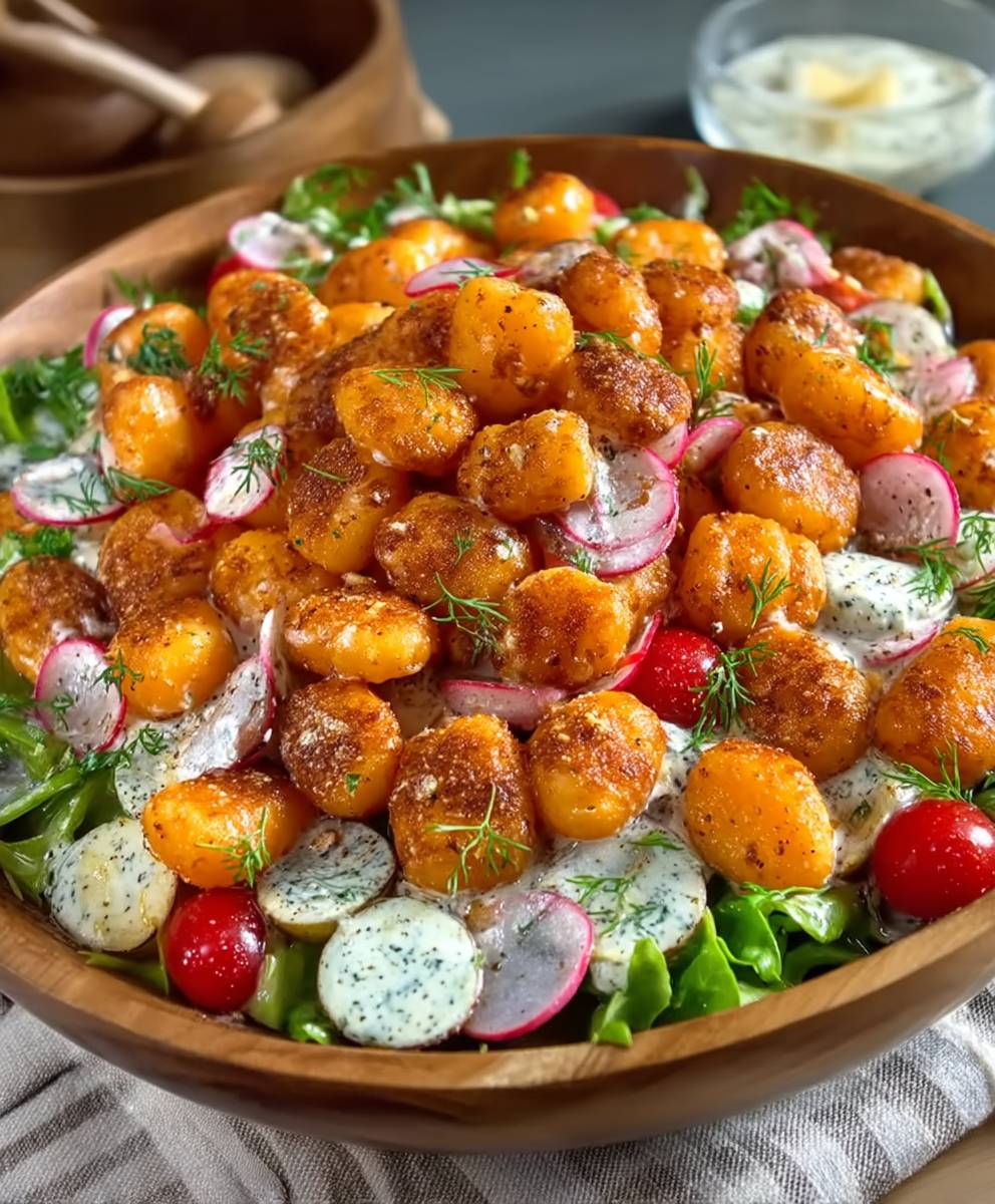 Gnocchi Salat knusprig