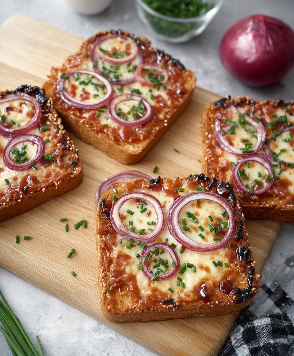 Flammkuchen Toast einfach lecker
