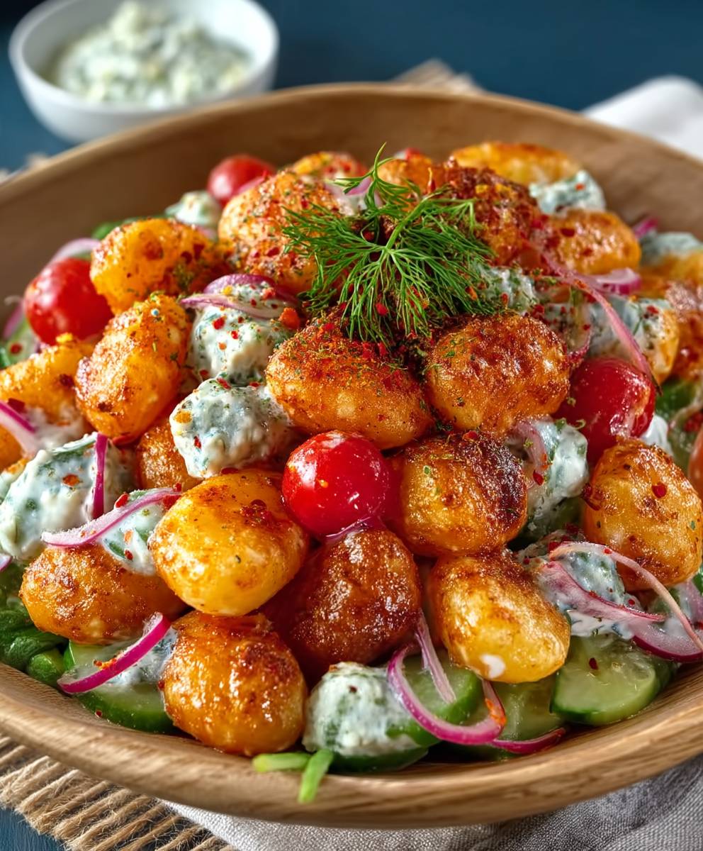 Gnocchi Salat knusprig