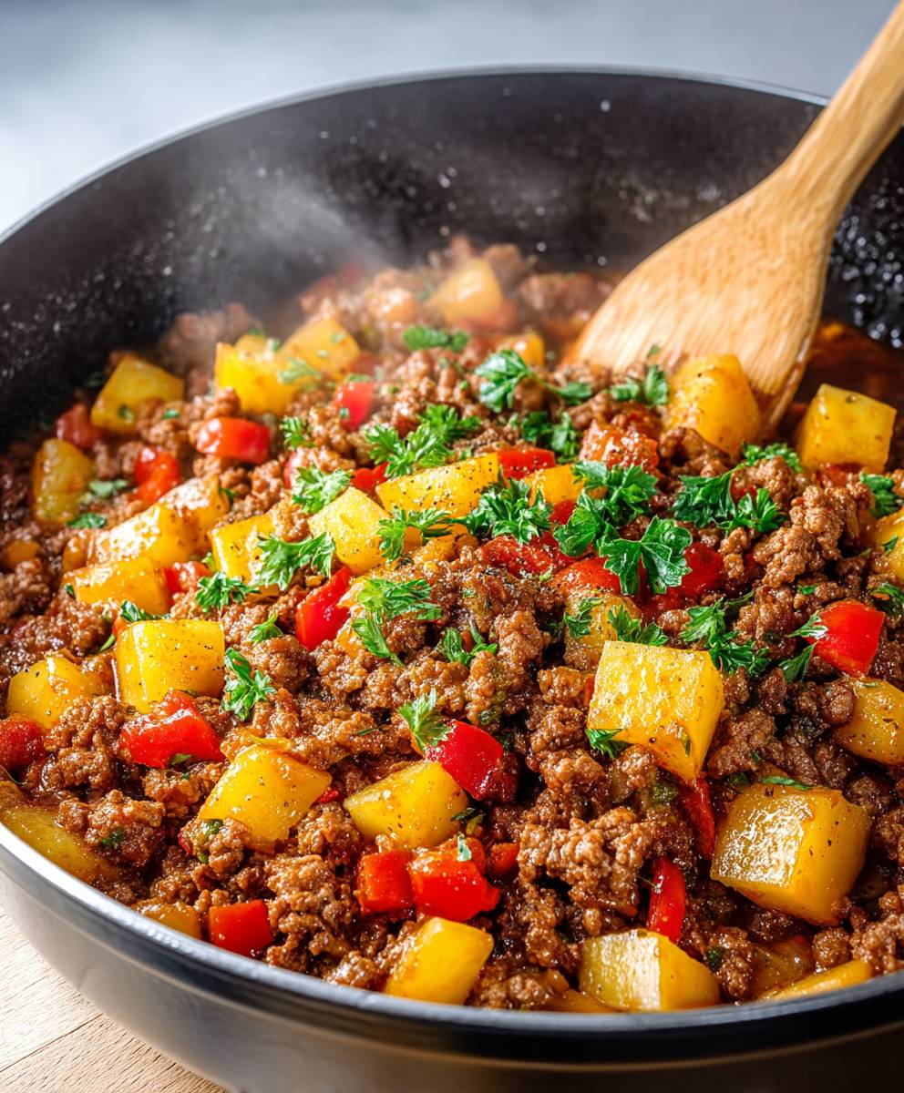 Kartoffelpfanne mit Hackfleisch