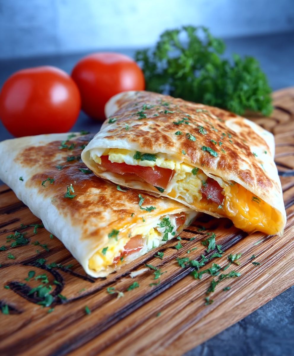Frühstückswrap mit Ei Käse