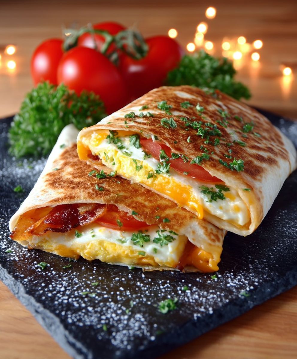 Frühstückswrap mit Ei Käse