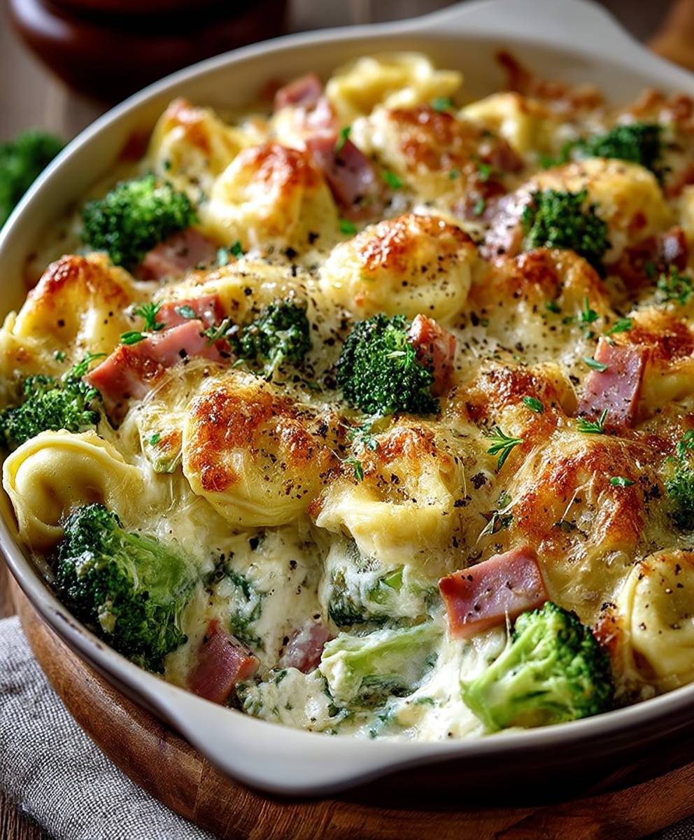 Tortellini Auflauf mit Schinken