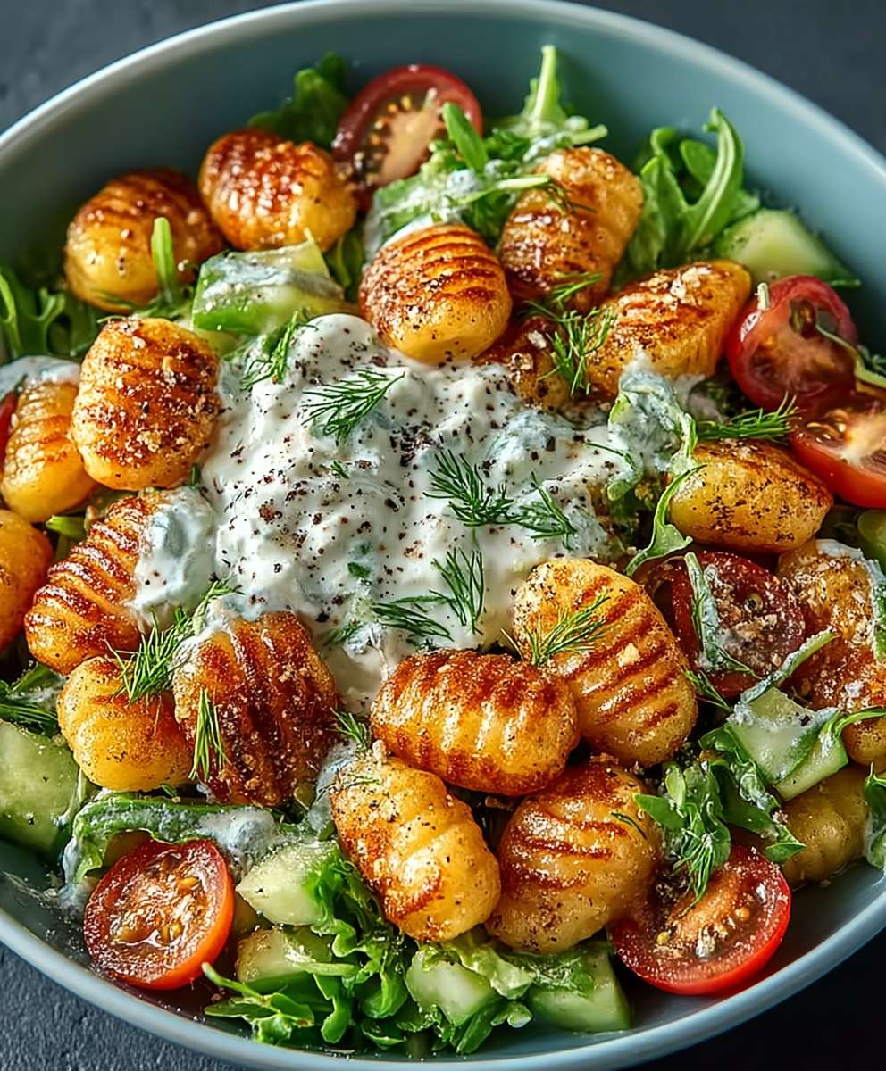 Knuspriger Gnocchi Salat Rezept