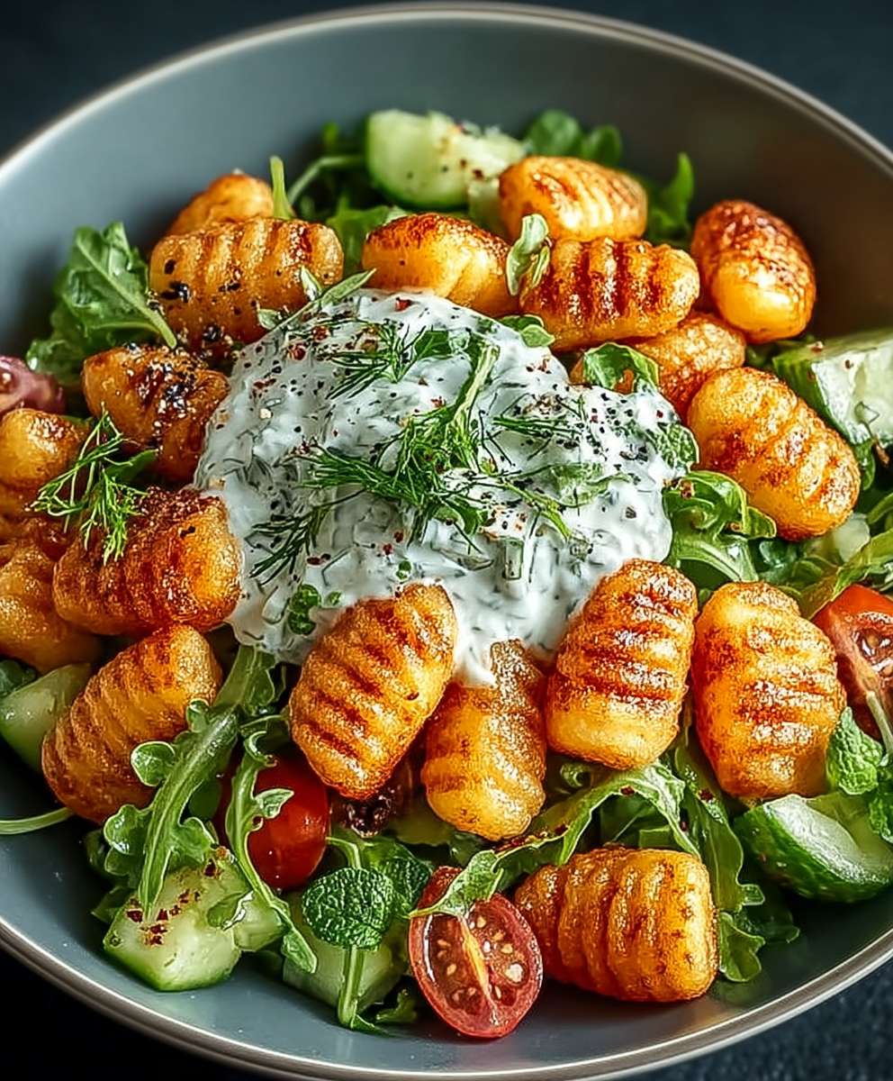 Knuspriger Gnocchi Salat Rezept