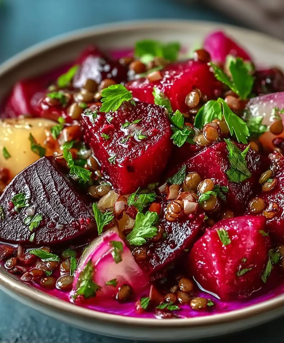 Rote Bete Linsen Salat