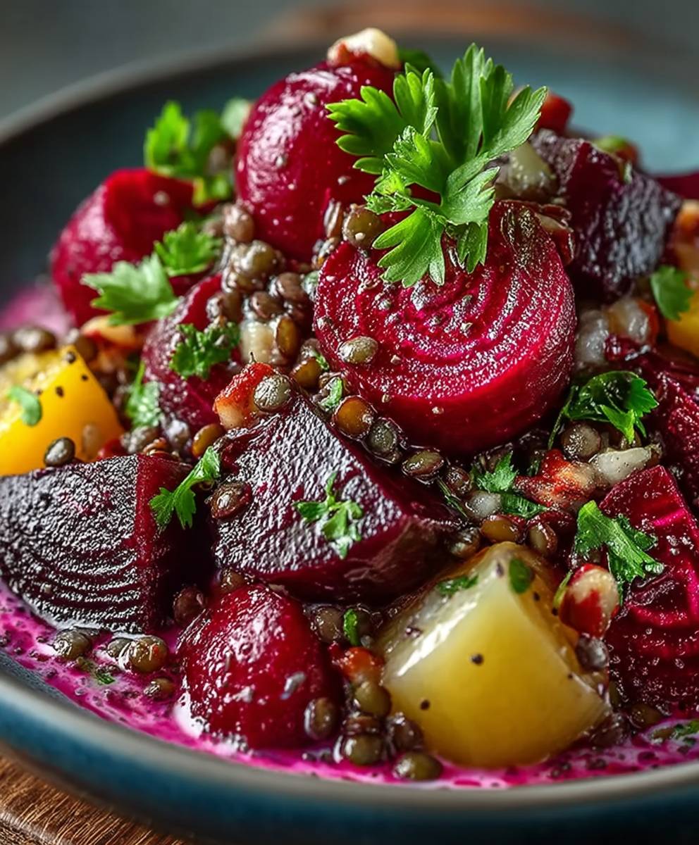 Rote Bete Linsen Salat