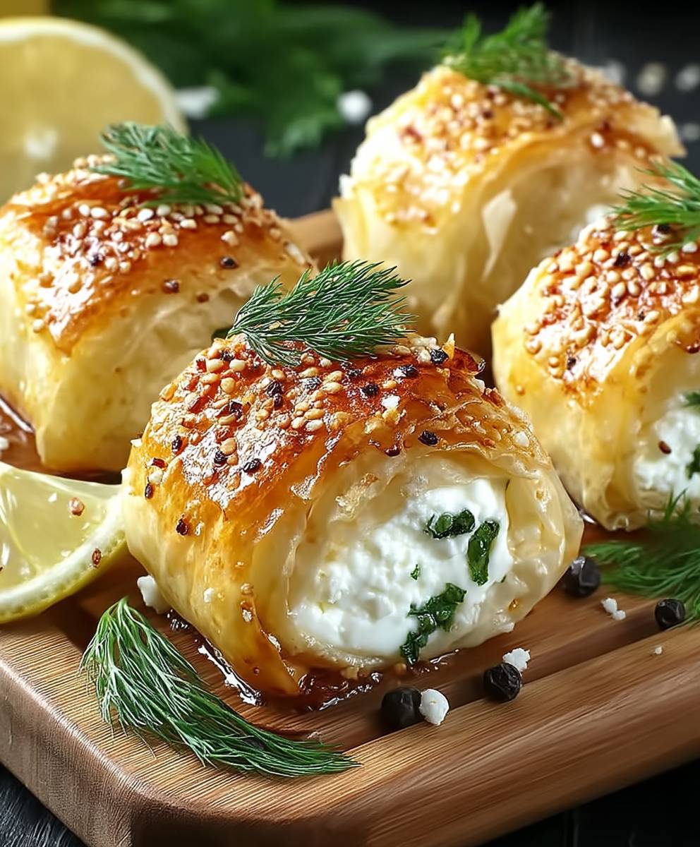 Knusprige Feta Röllchen Ofen
