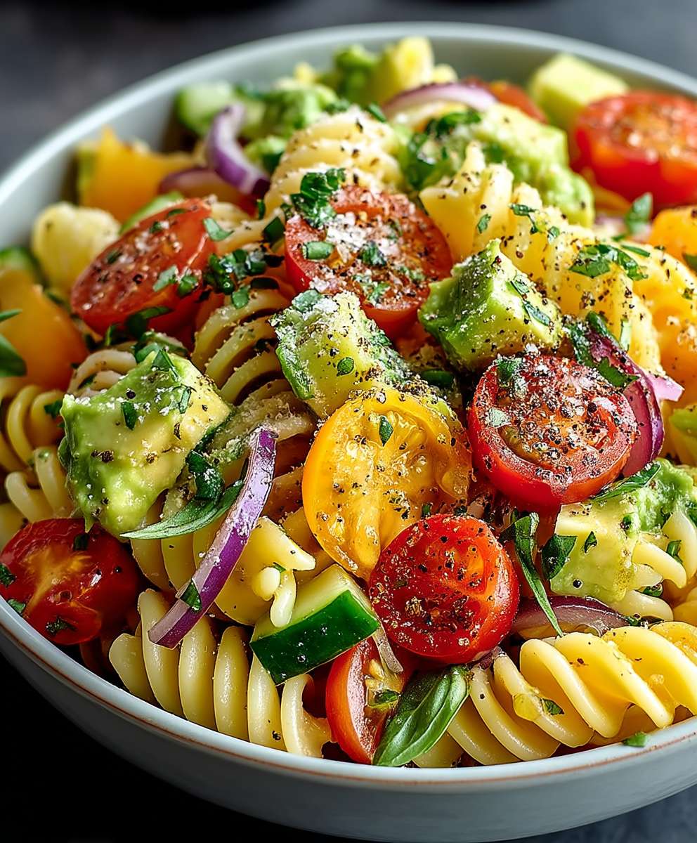 Nudelsalat mit Avocado einfach