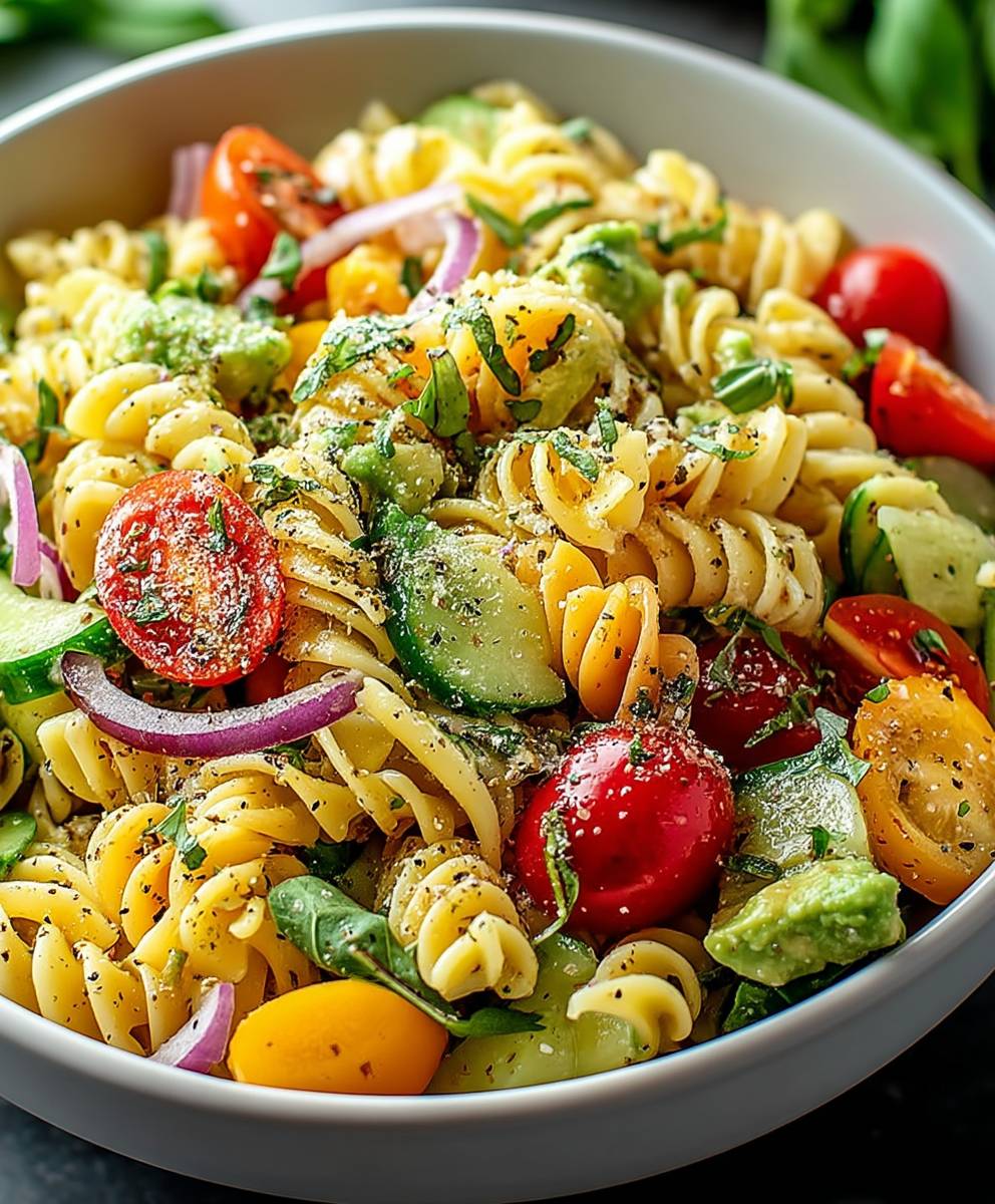 Nudelsalat mit Avocado einfach