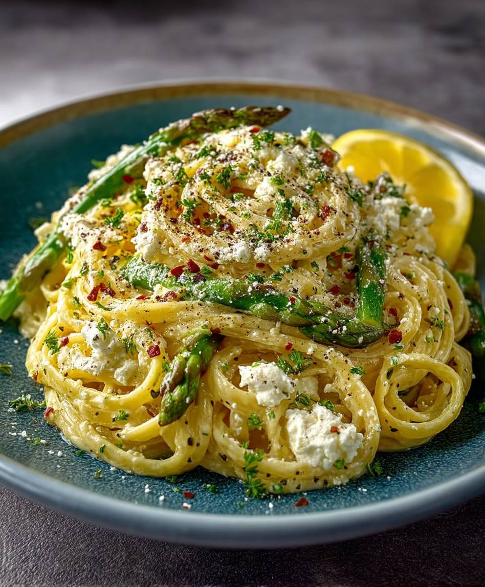 Cremige Zitrone Feta Pasta