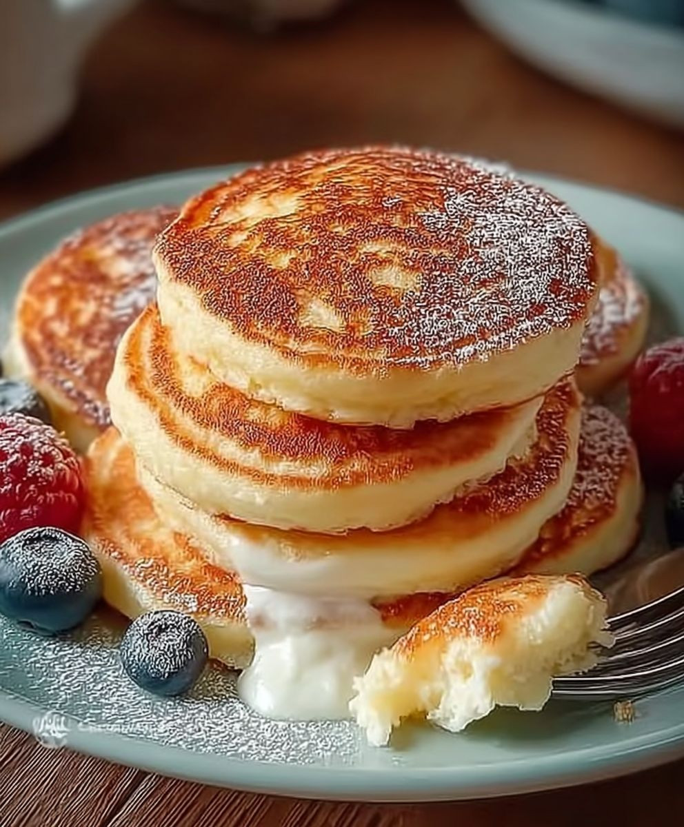Pfannkuchen mit Naturjoghurt