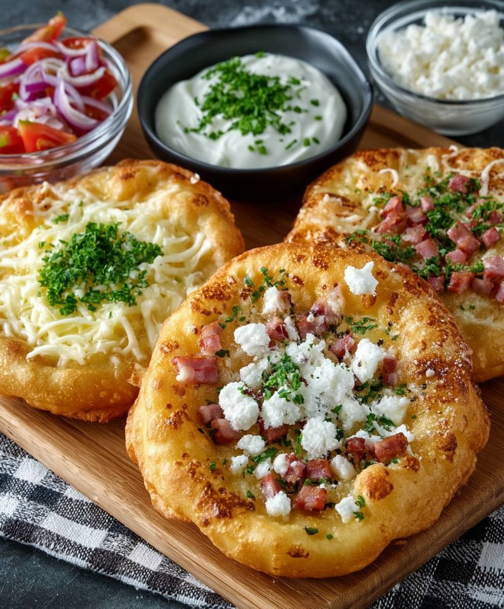 Langos aus der Heißluftfritteuse