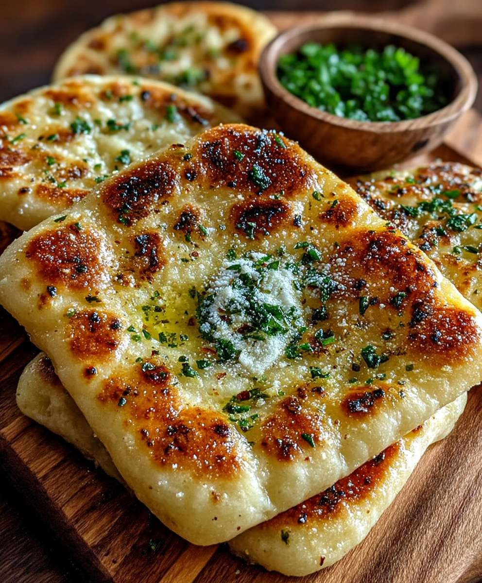 Air Fryer Knoblauch Fladenbrot einfach