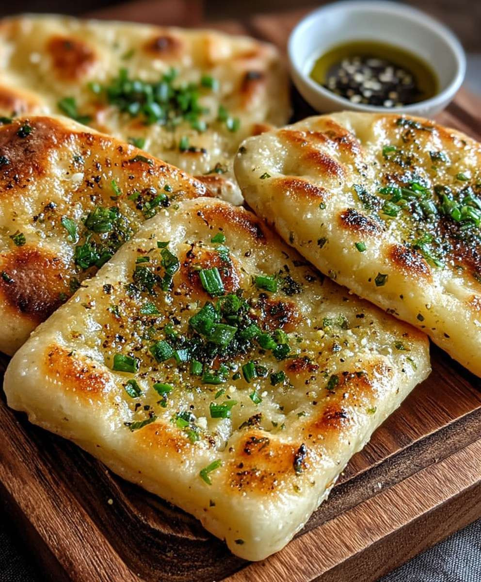 Air Fryer Knoblauch Fladenbrot einfach