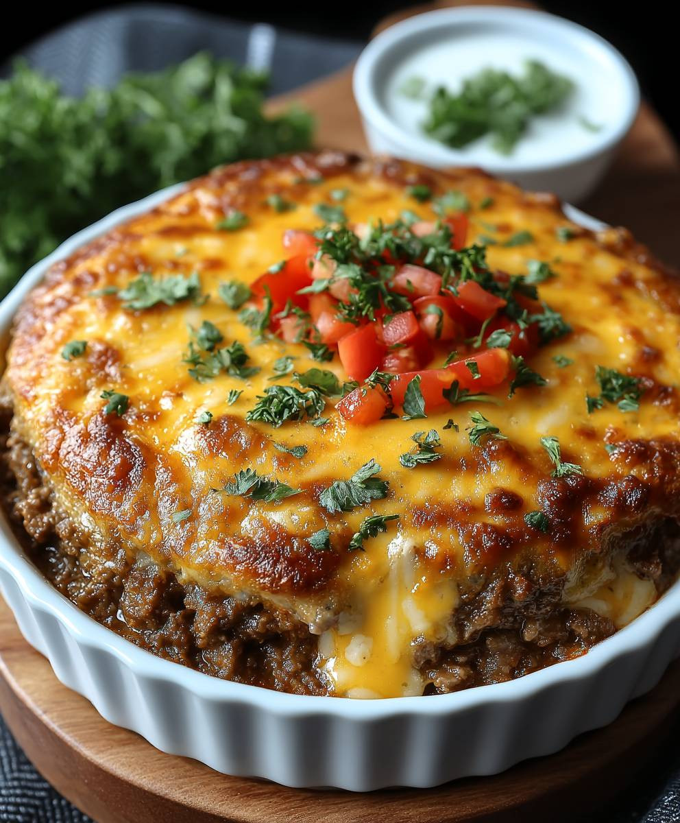 Low Carb Cheeseburger Auflauf