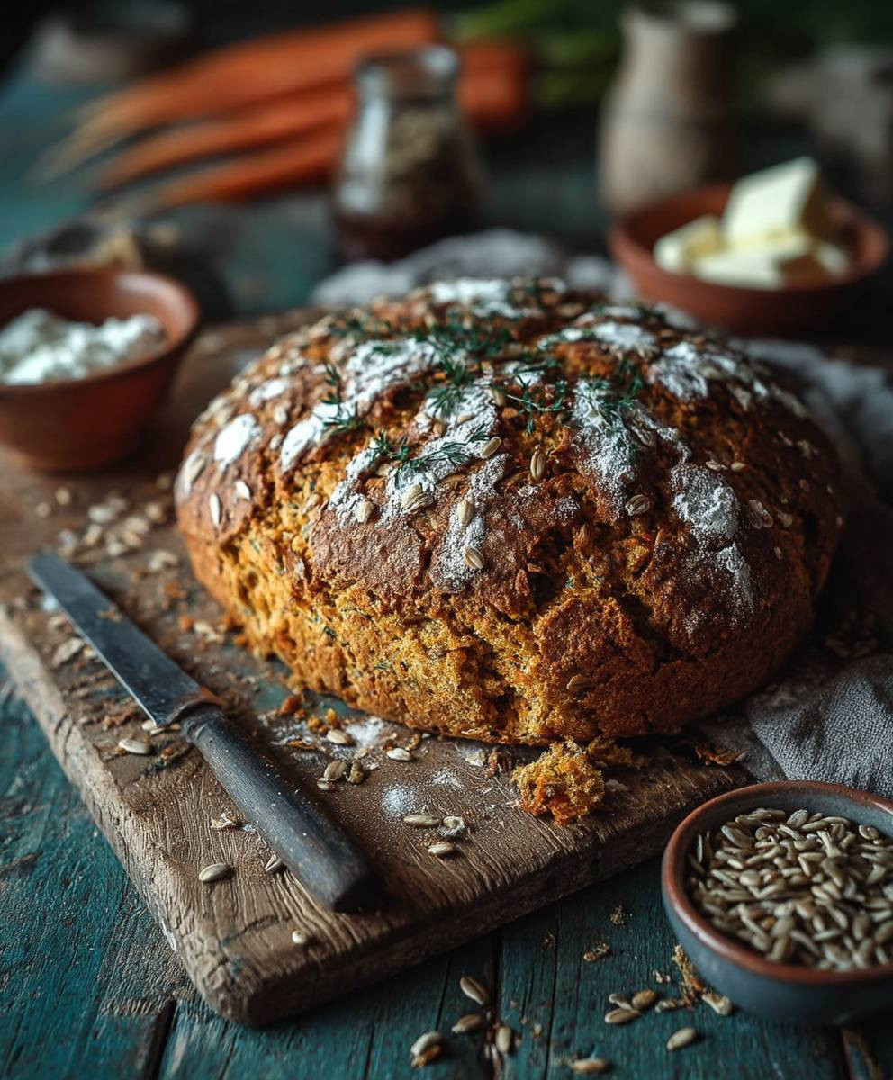 Dinkel Joghurt Brot Möhren