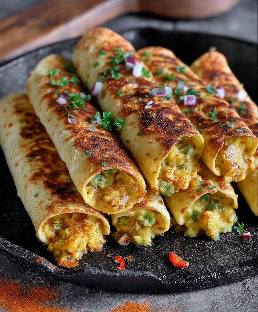 Gemüse Taquitos vegan einfach knusprig