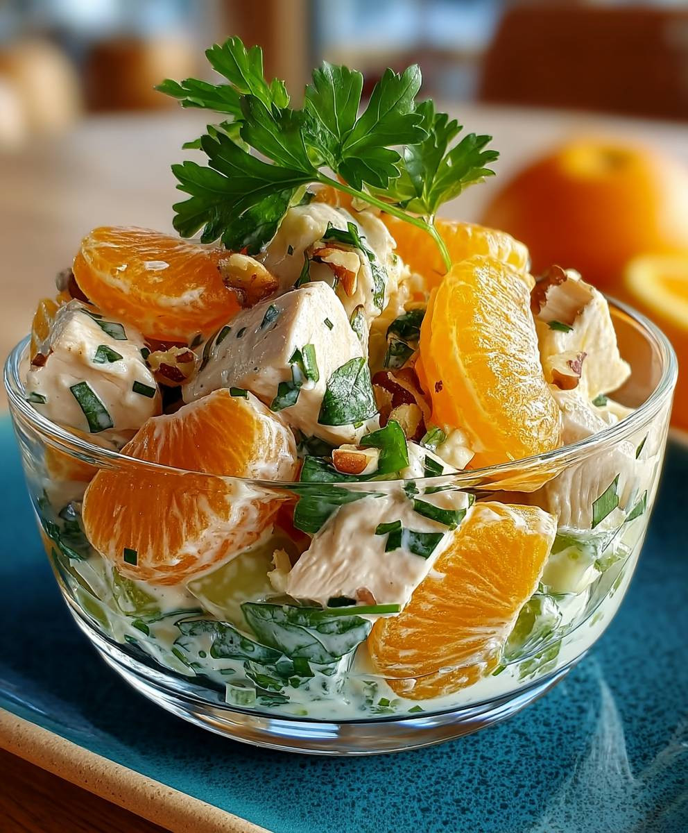 Geflügelsalat mit Mandarinen zubereiten