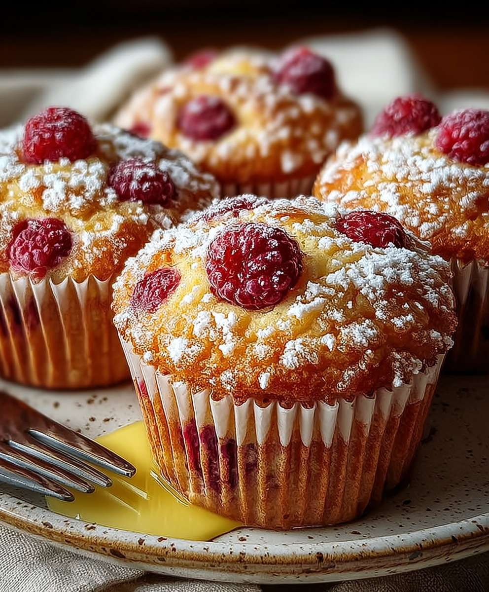 Himbeer Zitronen Muffins backen
