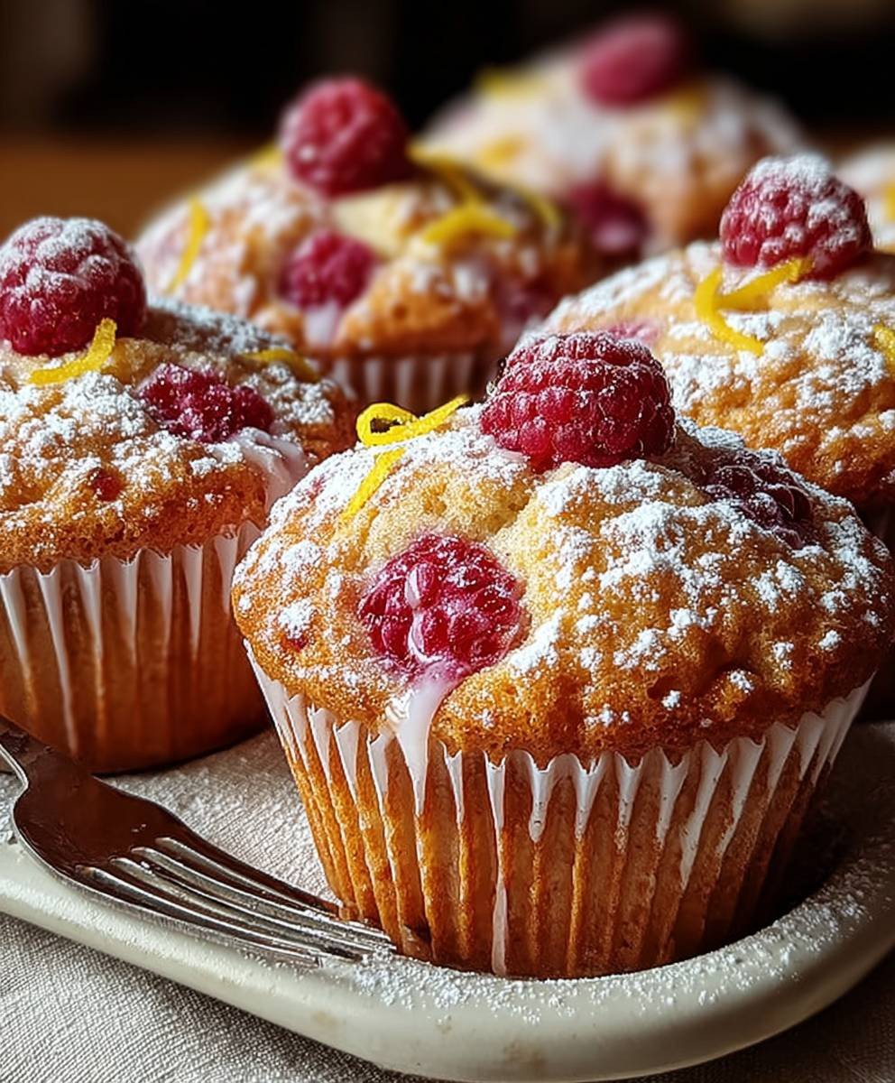 Himbeer Zitronen Muffins backen
