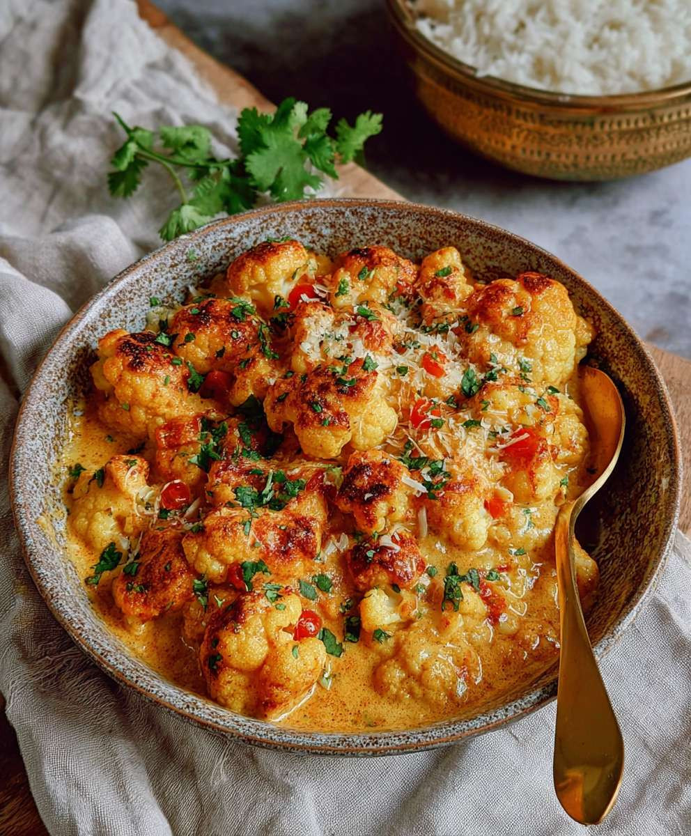 Blumenkohl Curry Auflauf vegan