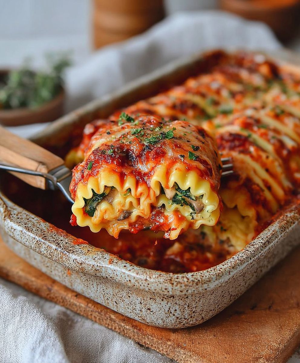 Vegane Lasagne Rollen