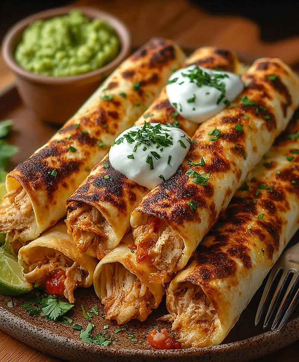 Hähnchen Taquitos aus dem Ofen
