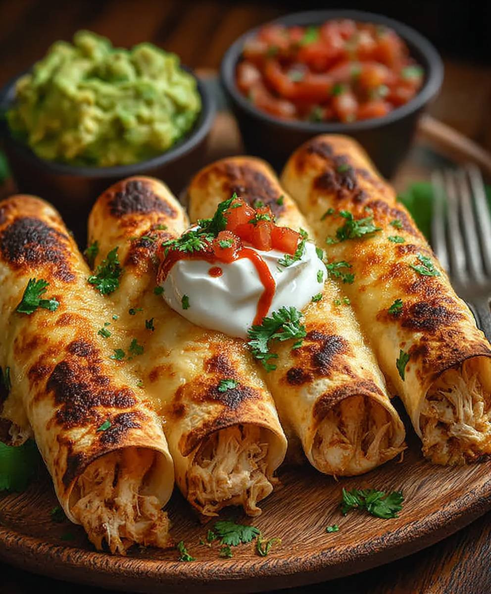 Hähnchen Taquitos aus dem Ofen