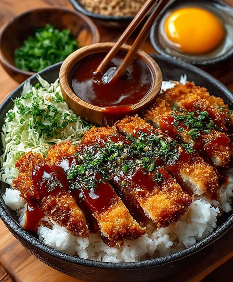 Katsu Bowl mit Tonkatsu Soße