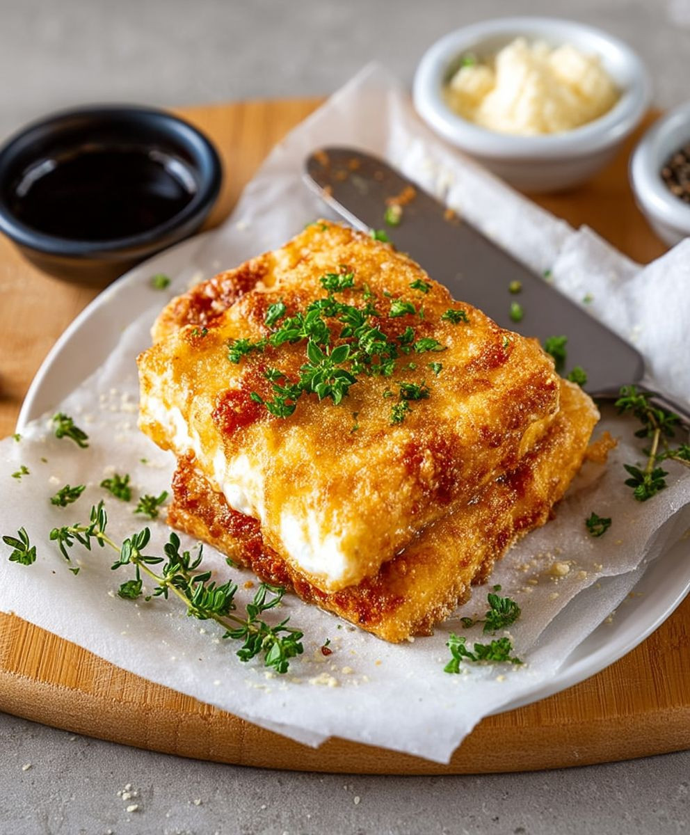 Panierter Feta Heißluftfritteuse