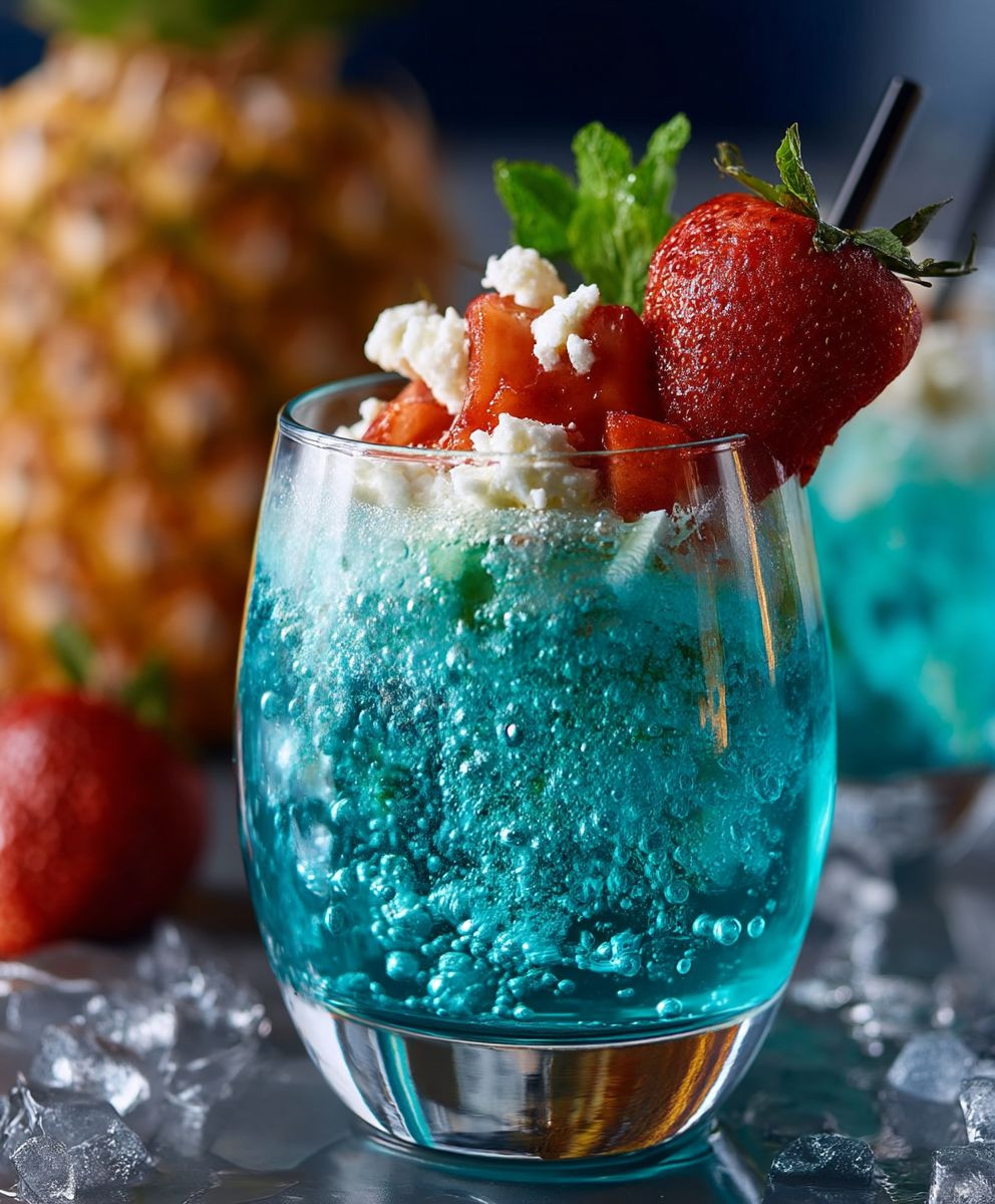 Alkoholfreier Swimmingpool Cocktail