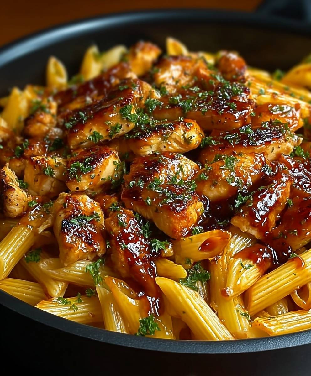 Honig BBQ Hähnchen Penne