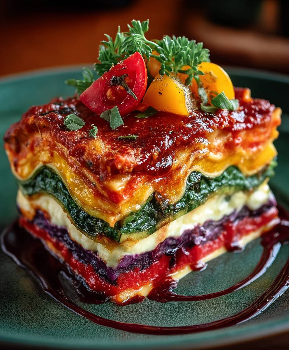Regenbogen Lasagne selber machen