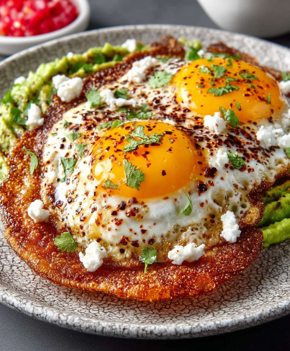 Knusprige Feta Spiegeleier