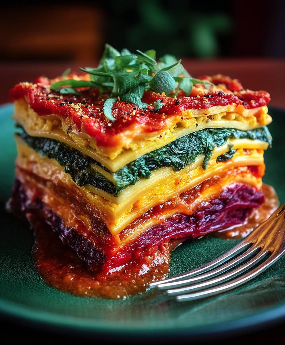 Regenbogen Lasagne selber machen