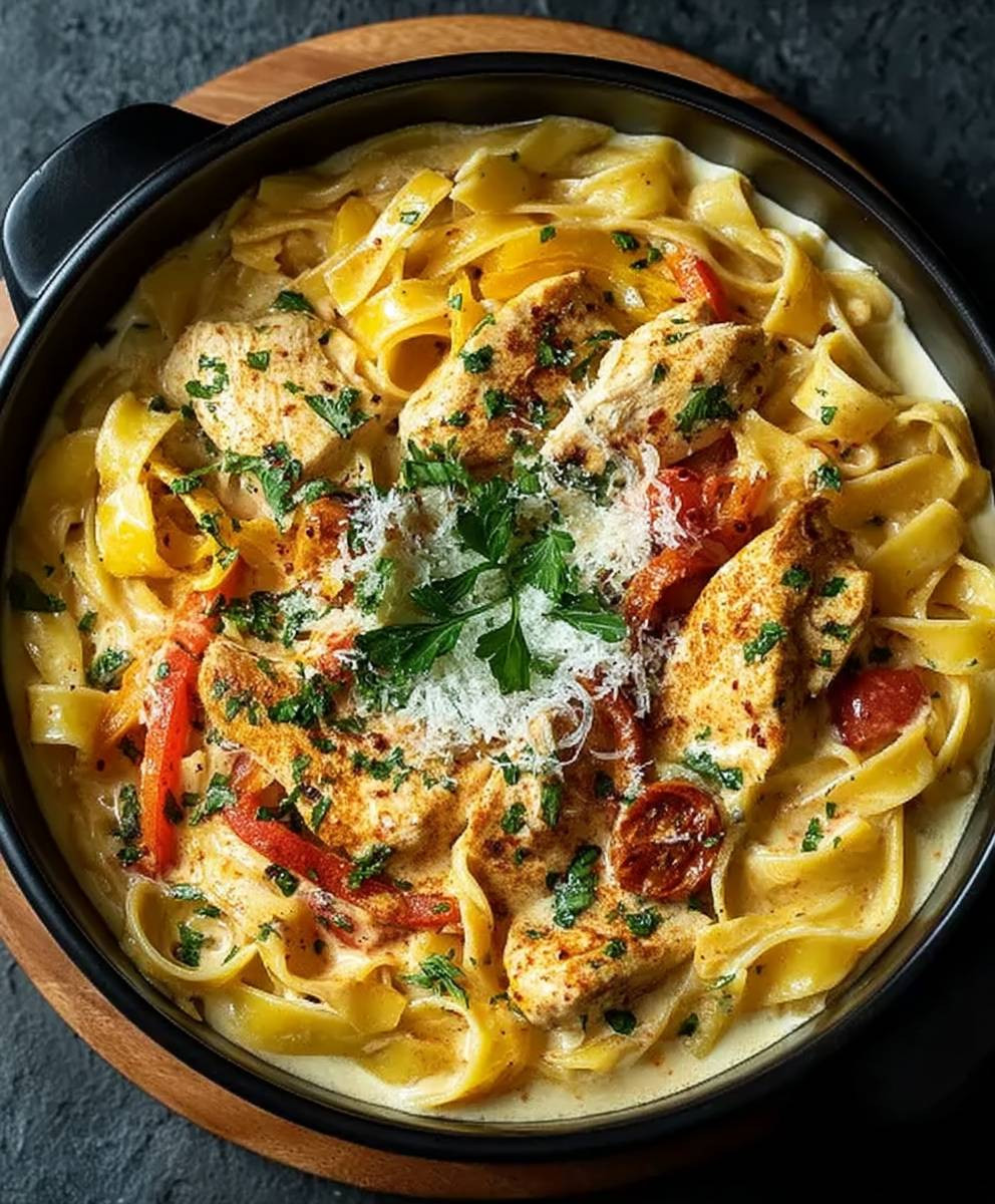 Cajun Hähnchen Pasta Cremig