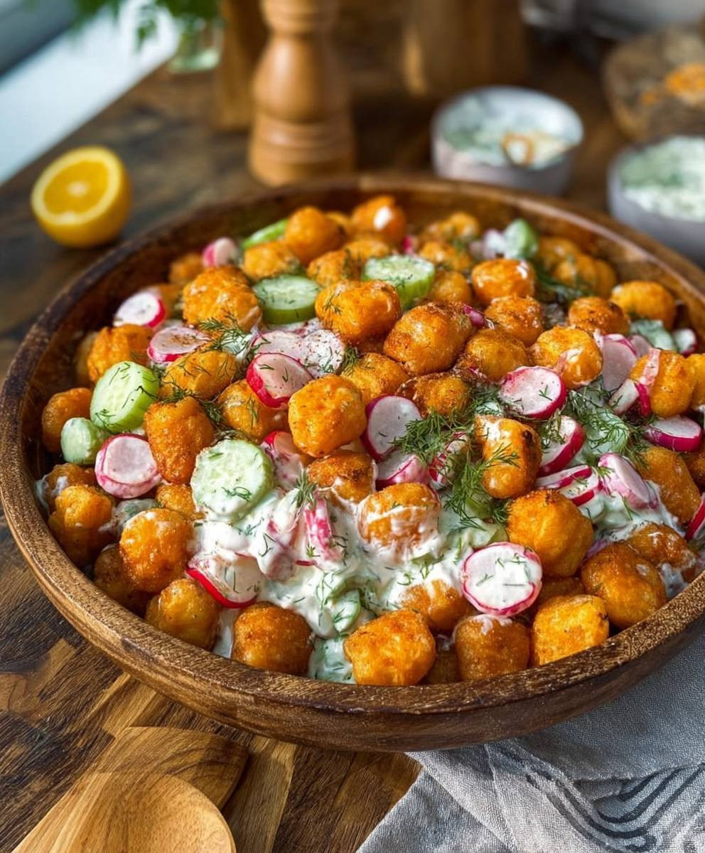 Knuspriger Gnocchi Salat einfach