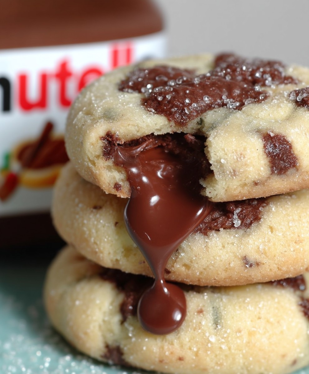 Nutella Cookies flüssiger Kern