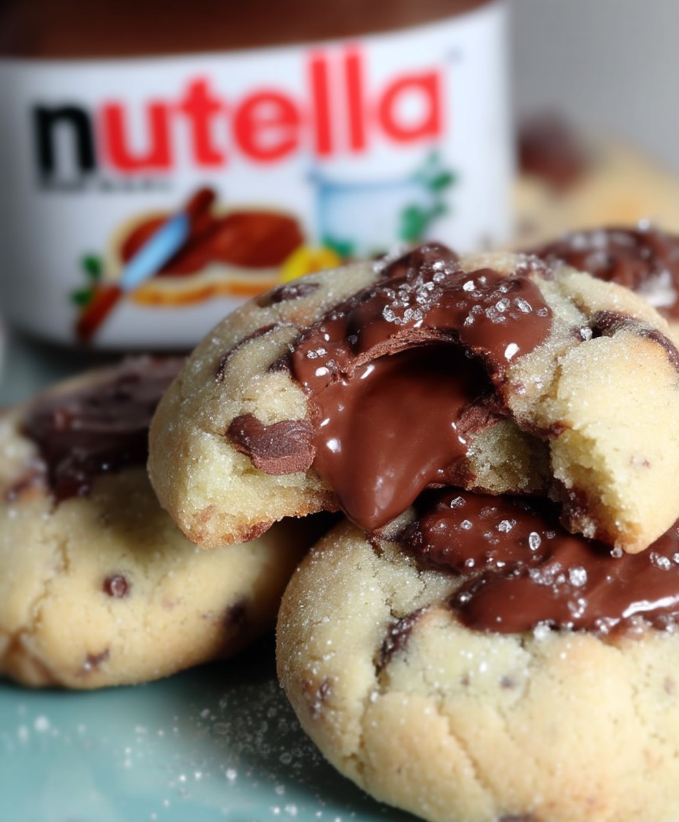 Nutella Cookies flüssiger Kern