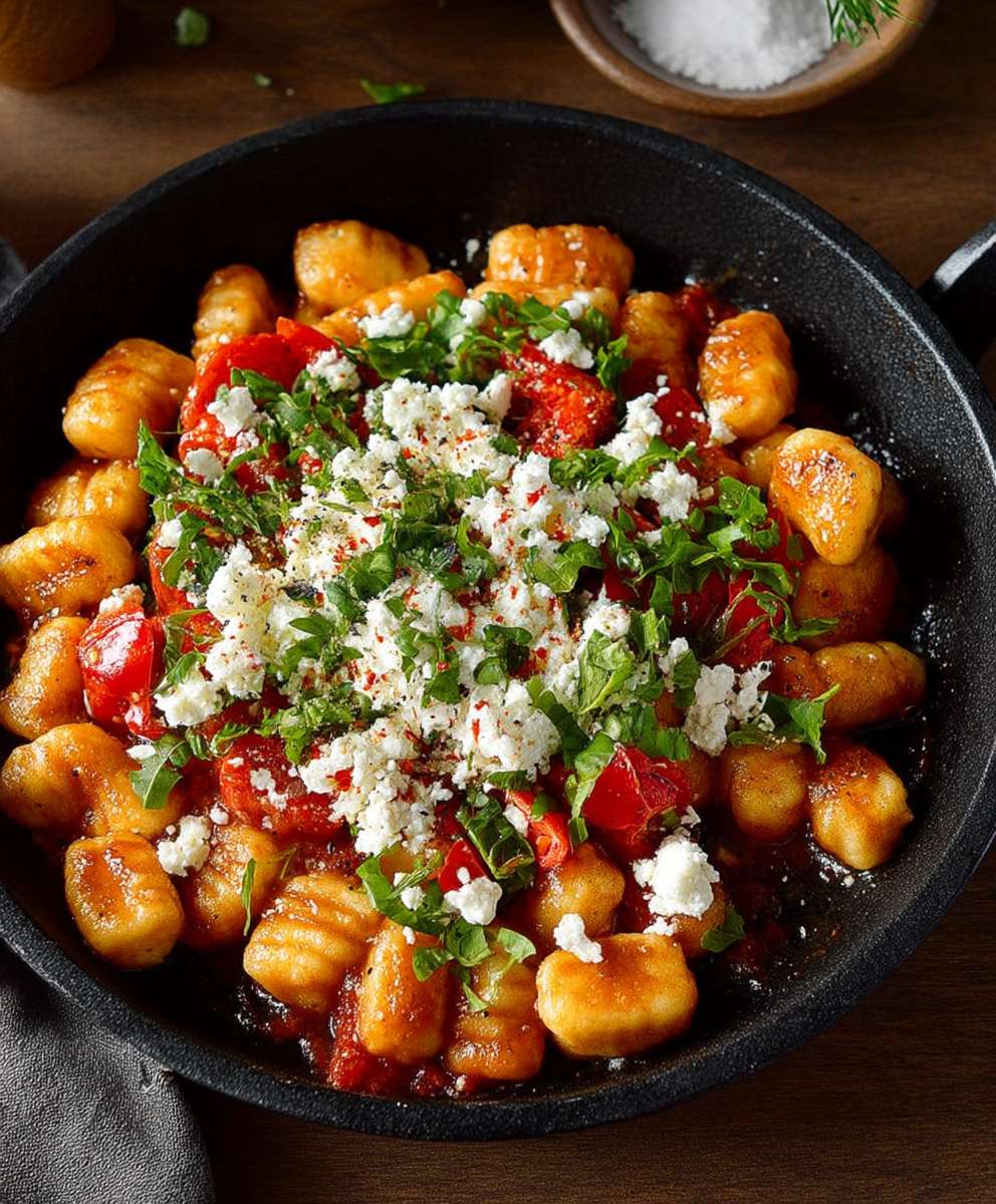 Gnocchi Gemüse Pfanne Feta