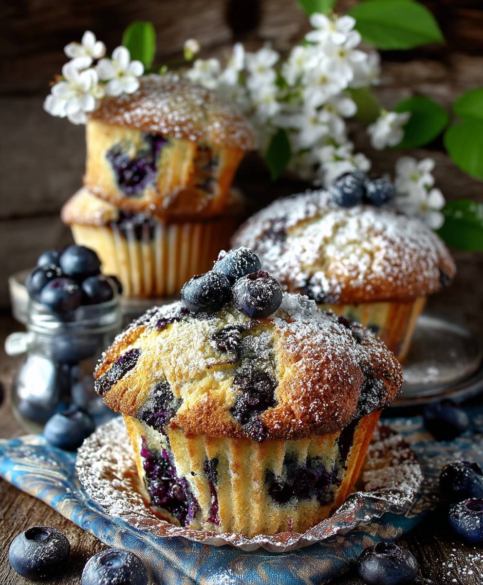 Saftige Blaubeermuffins backen