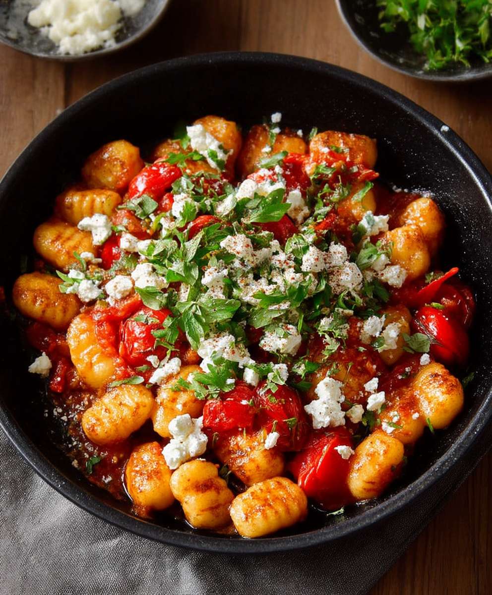 Gnocchi Gemüse Pfanne Feta