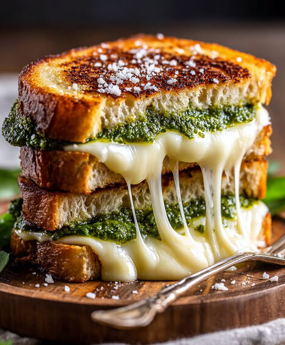 Pesto Mozzarella Grilled Cheese