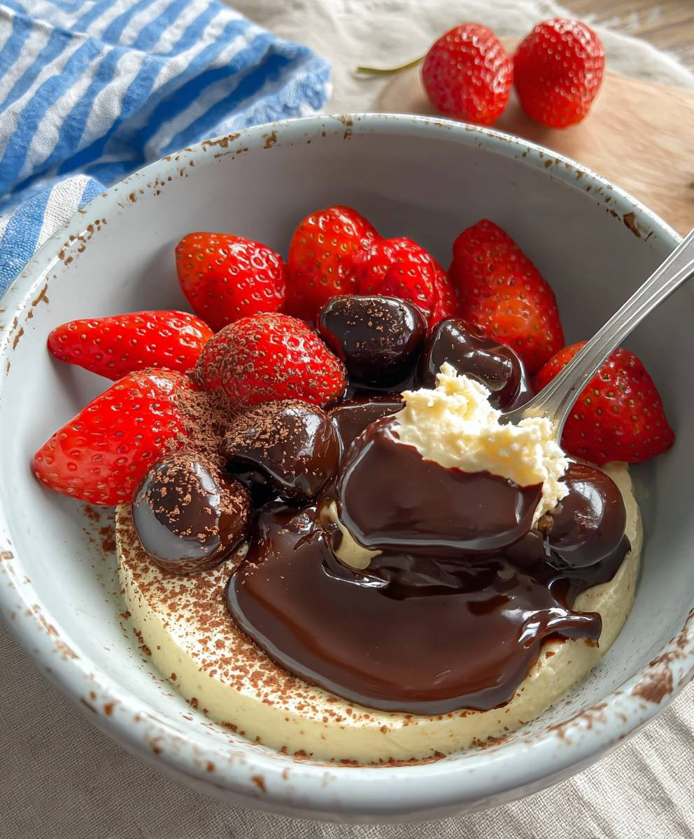 Low Carb Käsekuchen Bowl