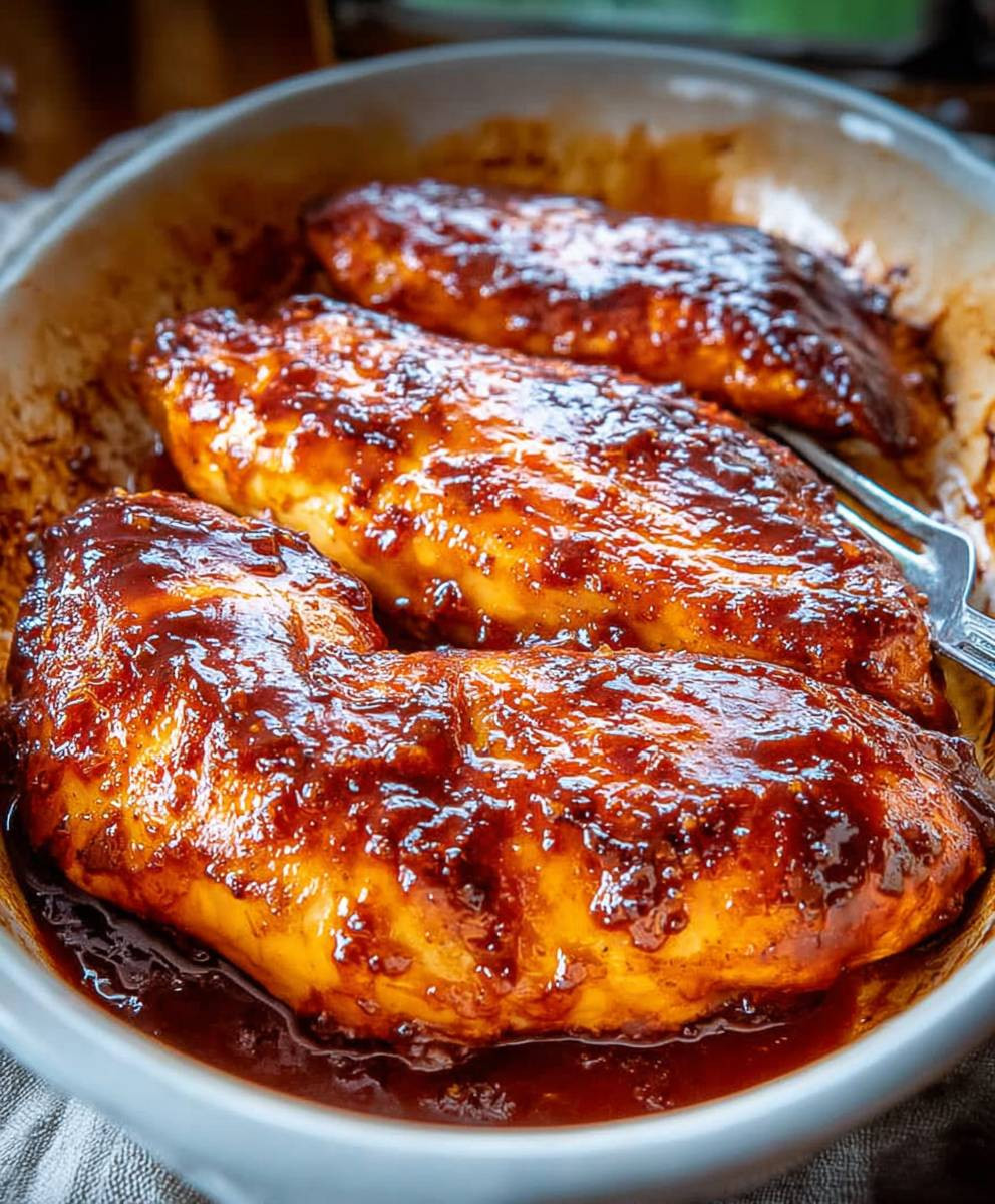 BBQ Hähnchenbrust gebacken