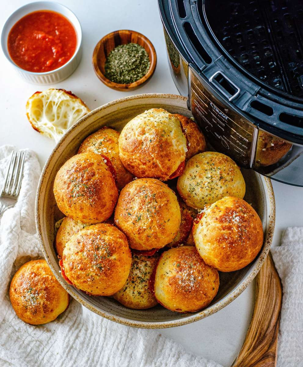 Air Fryer Pizza Bomben