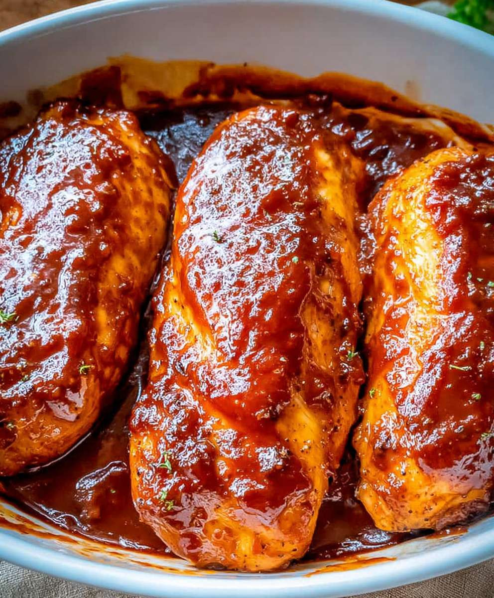 BBQ Hähnchenbrust gebacken