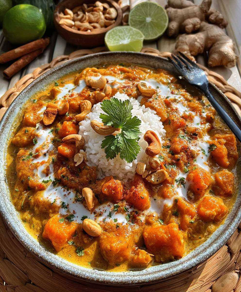 Süßkartoffel Curry mit Cashew